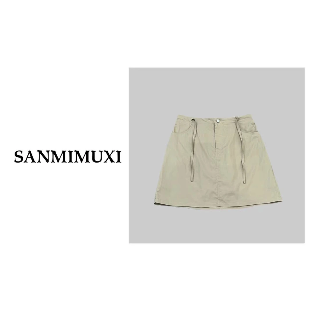 SANMI/叁米   抽绳工装裙短裙 9981