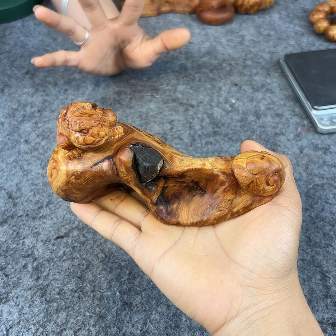 柏木（崖柏）如意 金蟾