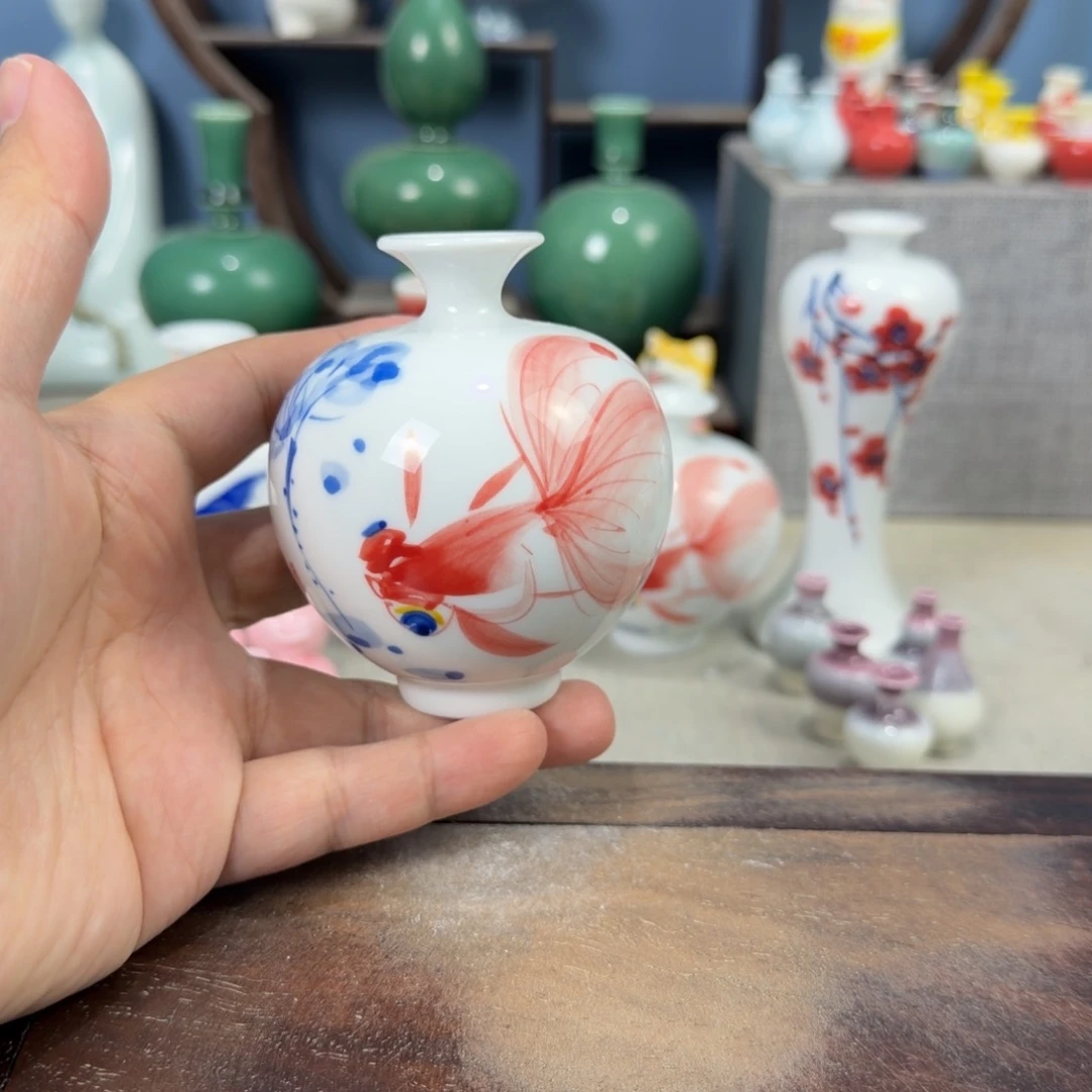 陶瓷手工小花器摆件