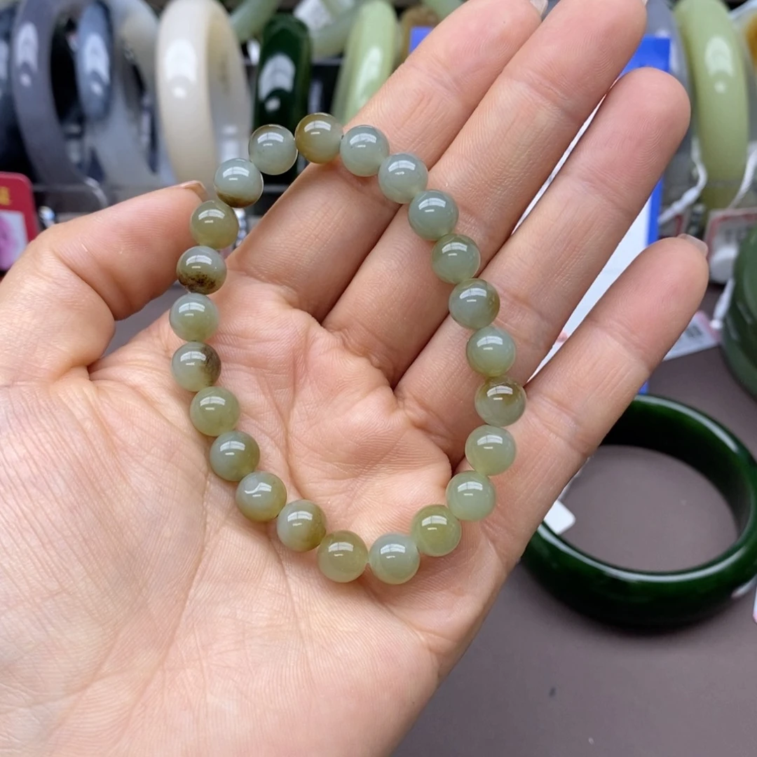 和田玉手链未镶嵌用***丫卡8