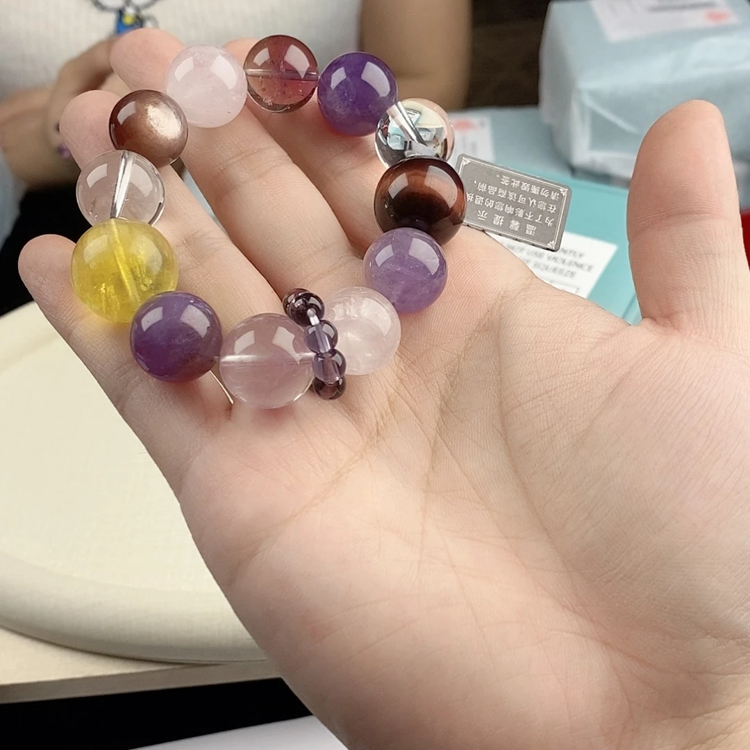 银S925镀金镶嵌手链水晶