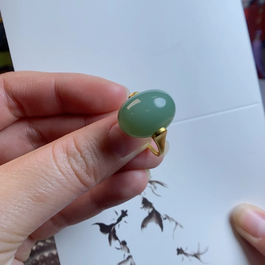 和田玉手链18K金镶嵌琳**O