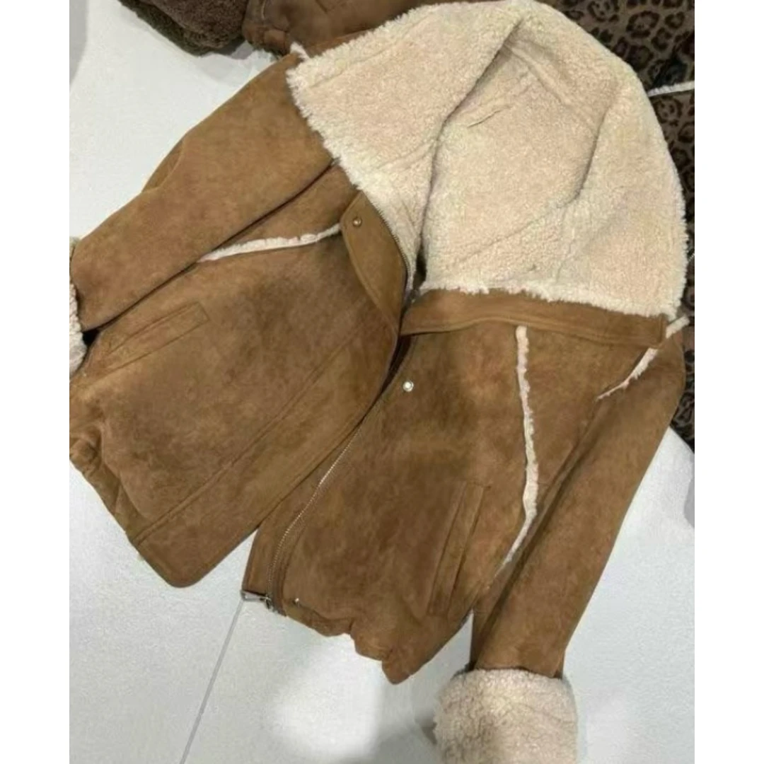 艳艳家 新款洋气皮毛一体时尚外套