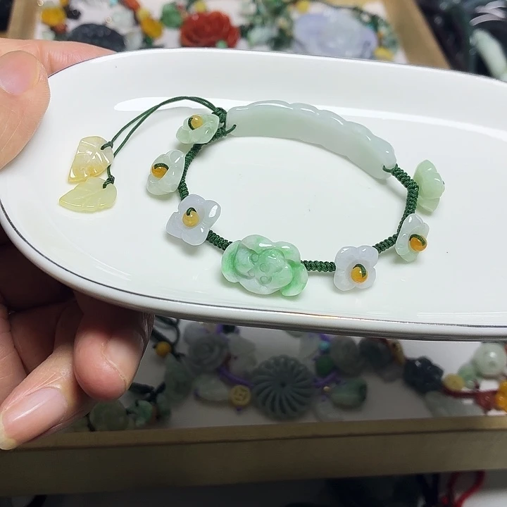 翡翠未镶嵌手链15手围