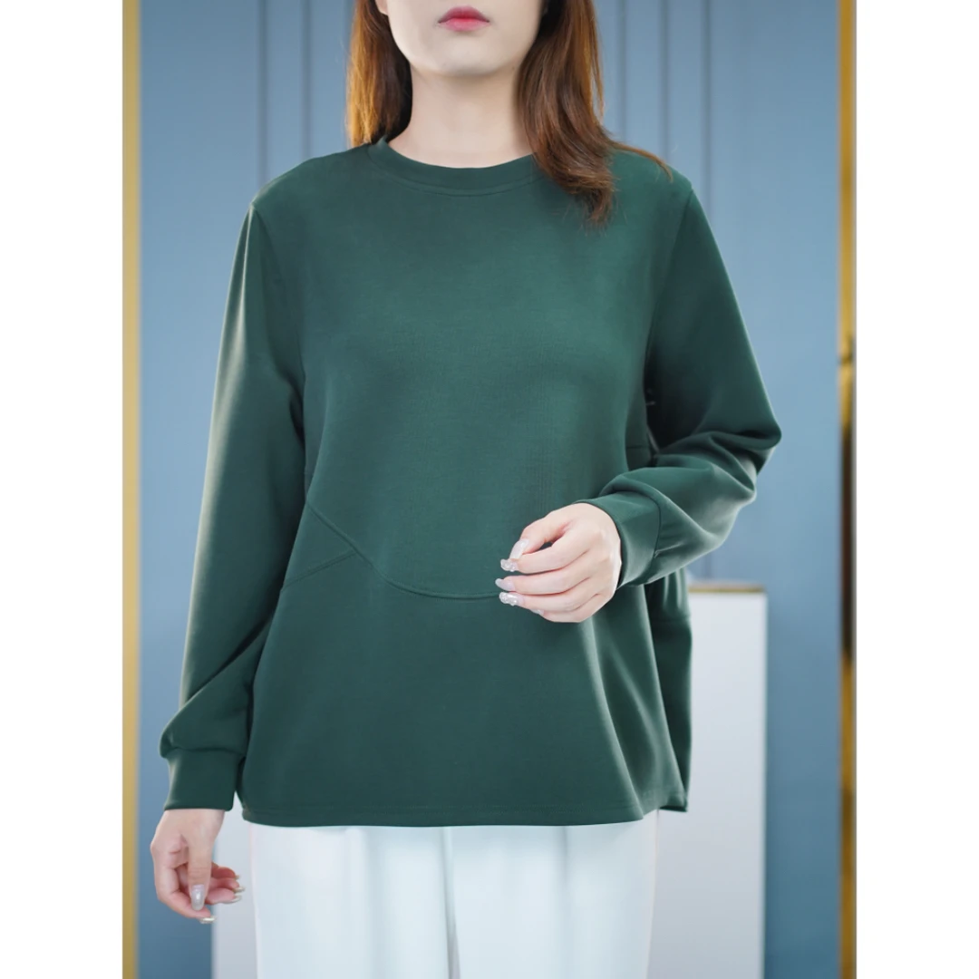 独特漂亮减龄卫衣洋气百搭上衣胖mm显瘦大码女装衣服2025春秋上新