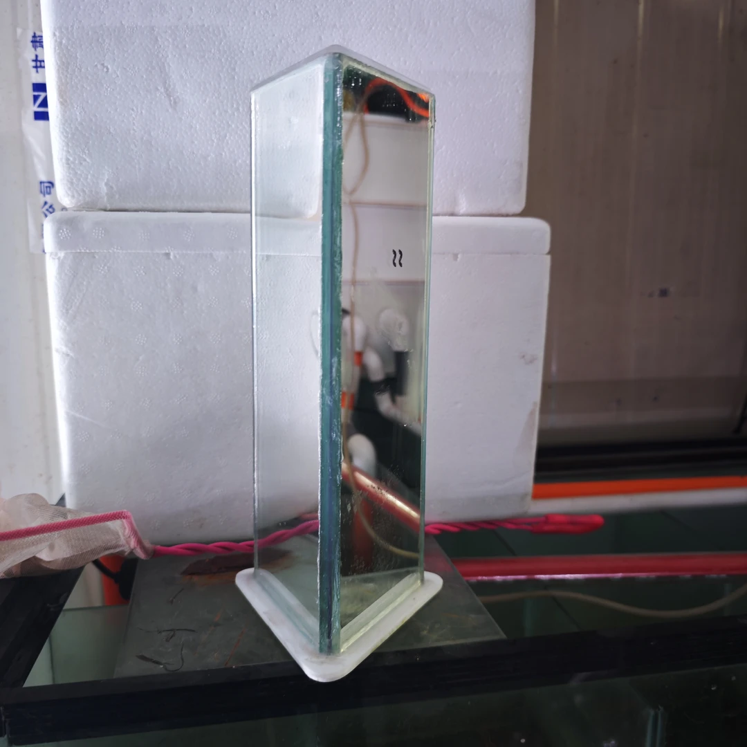 罗汉鱼起头专用三角镜 尺寸30高*11宽火气镜 攻头增火气 三面镜