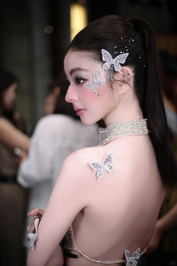 好柿｜477新娘礼服晨袍饰品蝴蝶流苏边夹