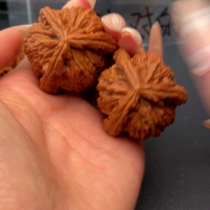 孙***抖文玩核桃吊坠白狮子