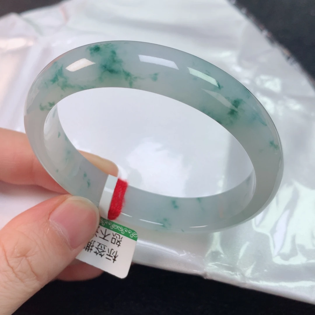 未镶嵌手镯翡翠缅甸天然翡翠手镯56贵妃
