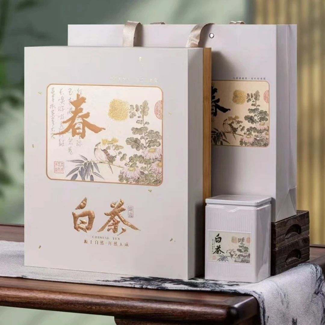 春字 寿眉老白茶礼盒装 高山白茶罐装散茶 送礼长辈