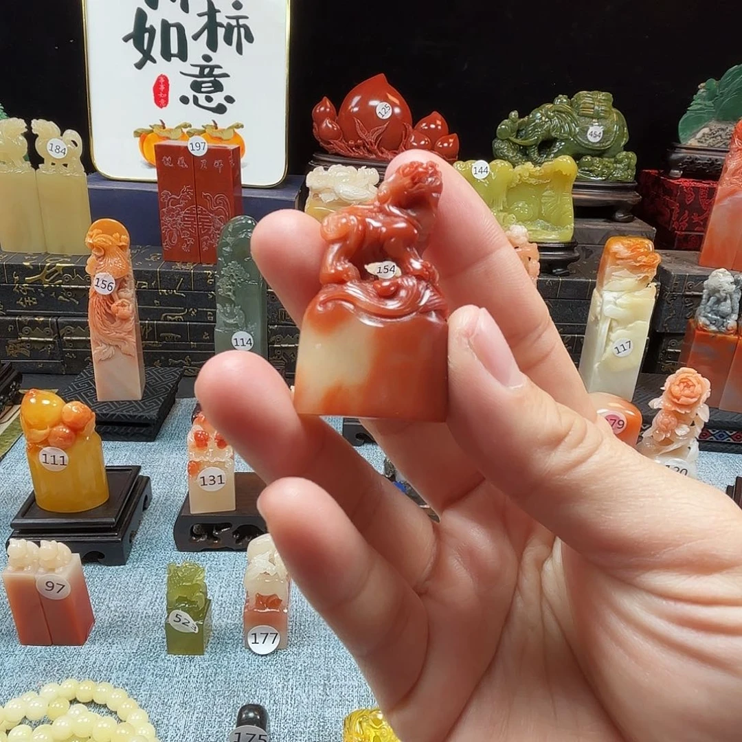 寿山石印石貔貅椭圆8