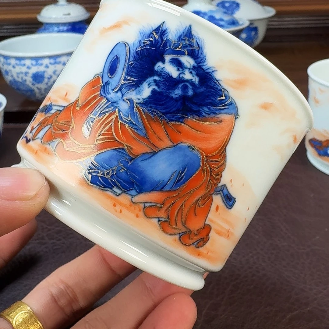 瓷片ᦔ****霖当代景德镇陶瓷手绘茶具