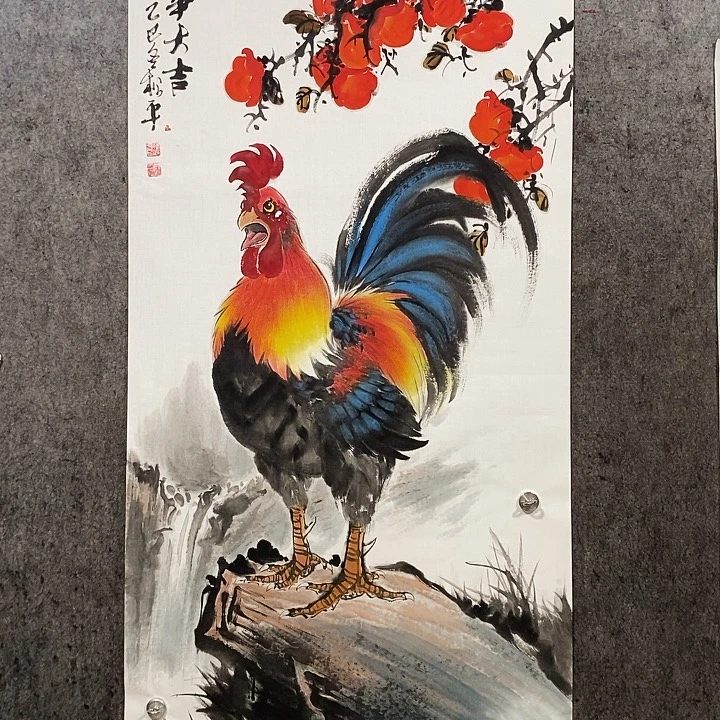 国画四尺整张138:69厘米万事大吉