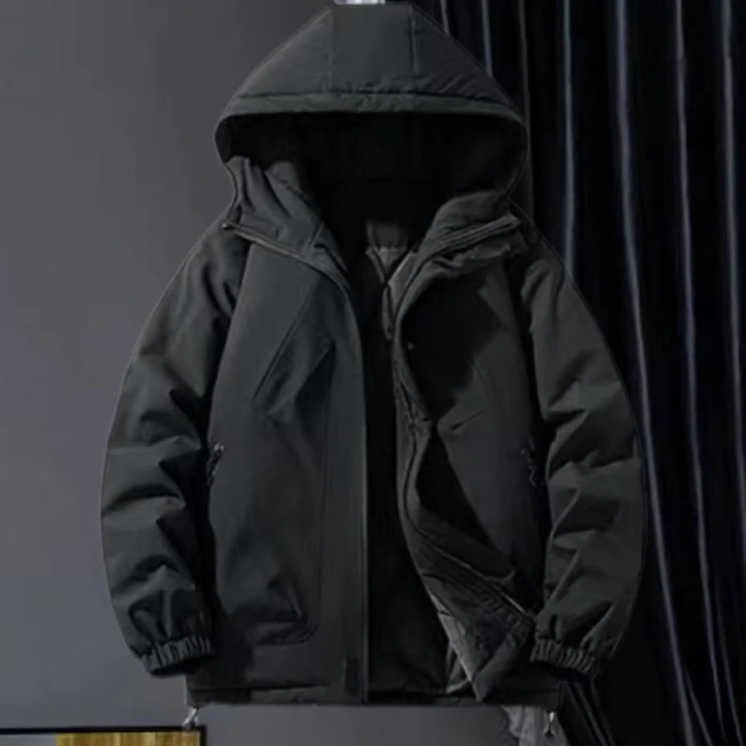 秋季港风保暖潮流夹克防水防风冬季休闲连帽棉衣