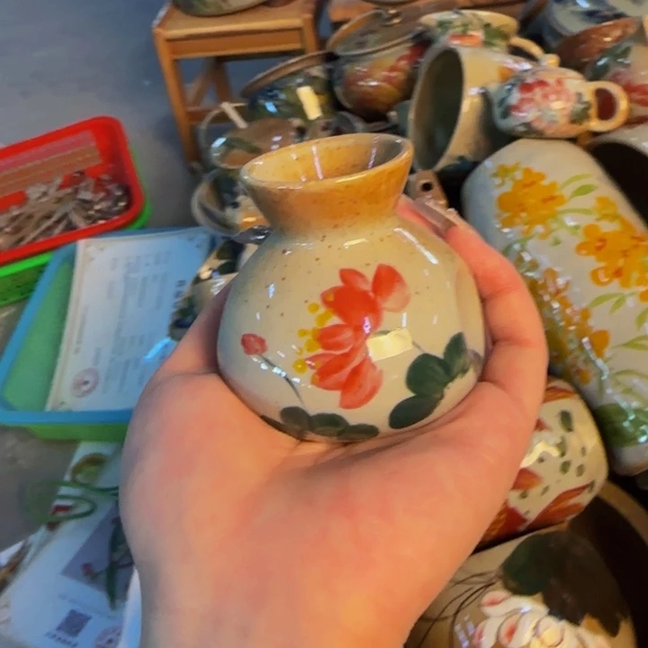 瓷片手工手绘细微不一样