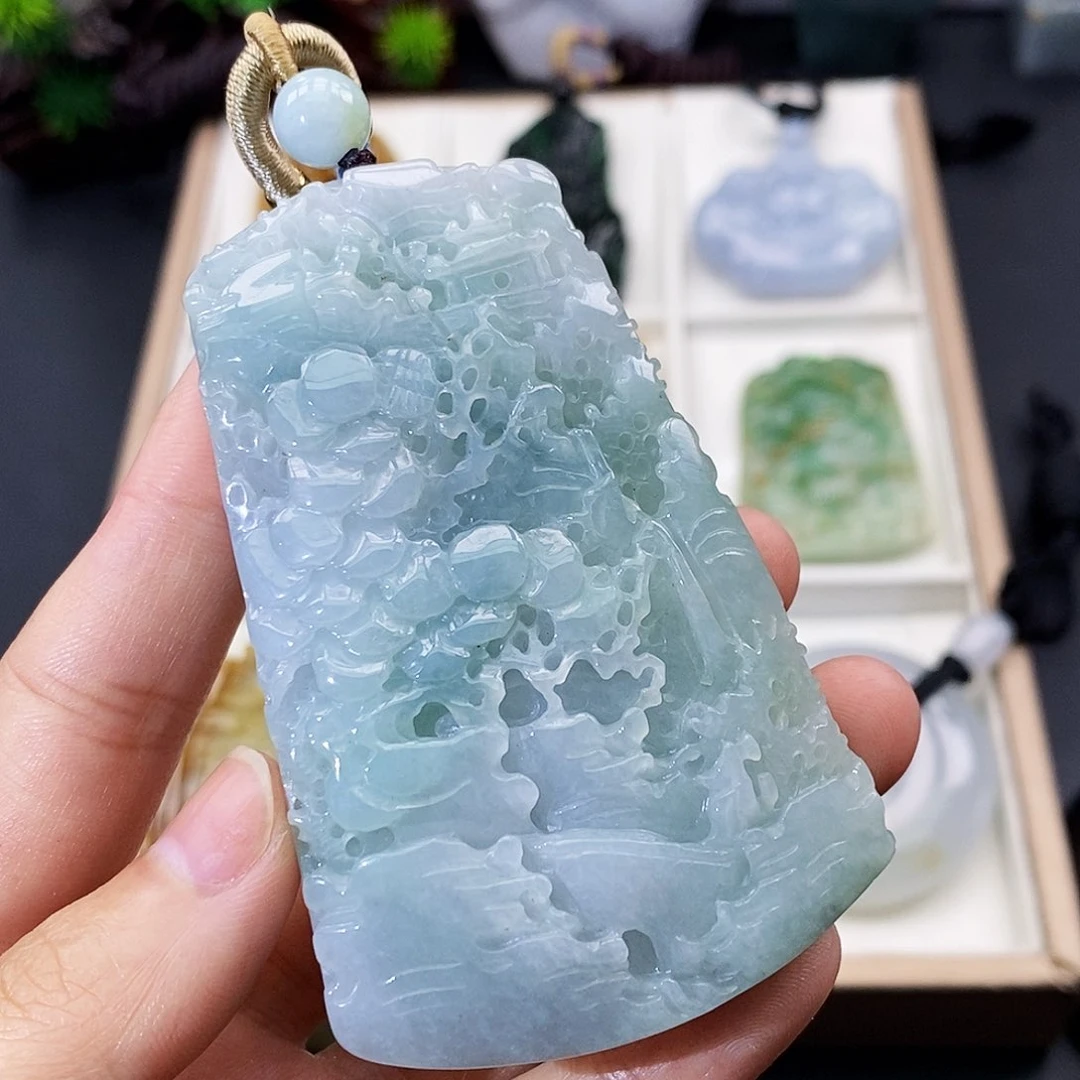 颈饰未镶嵌翡翠缅甸翡翠a货