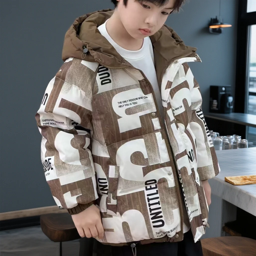 美式潮牌免洗时尚潮流儿童羽绒服