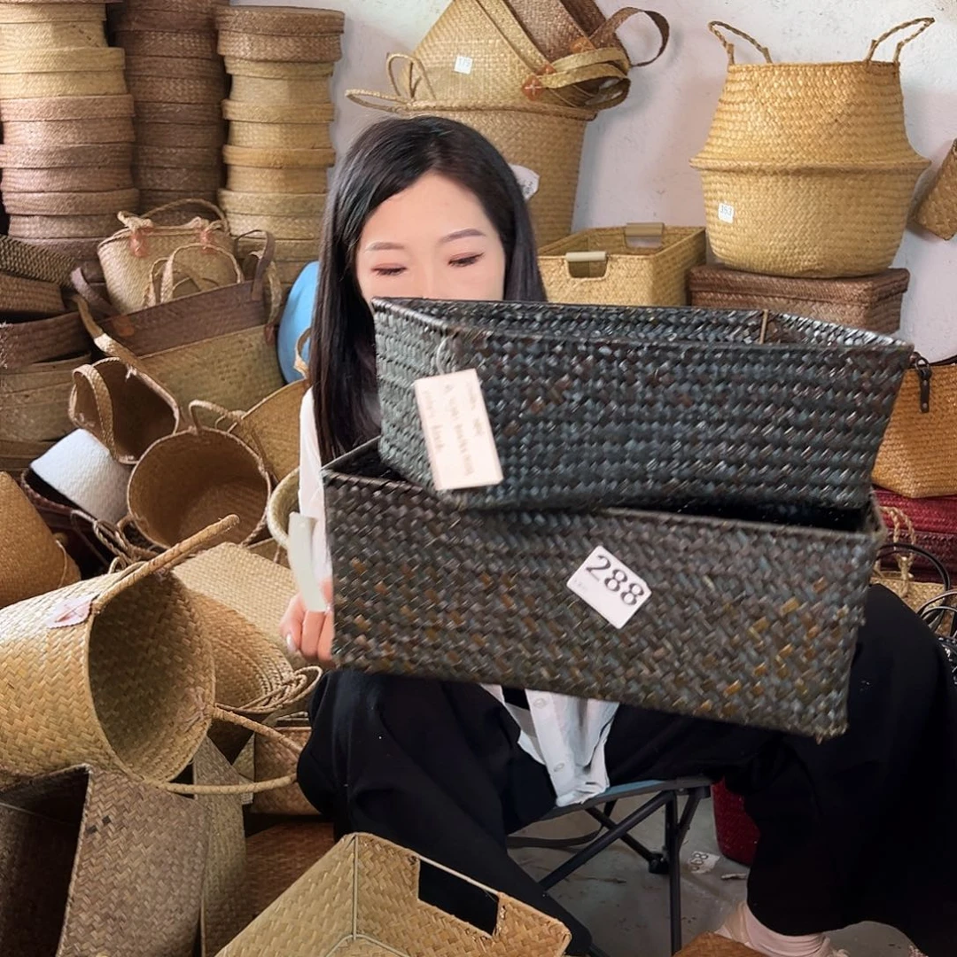 草编草编包/草编收纳盒微瑕疵
