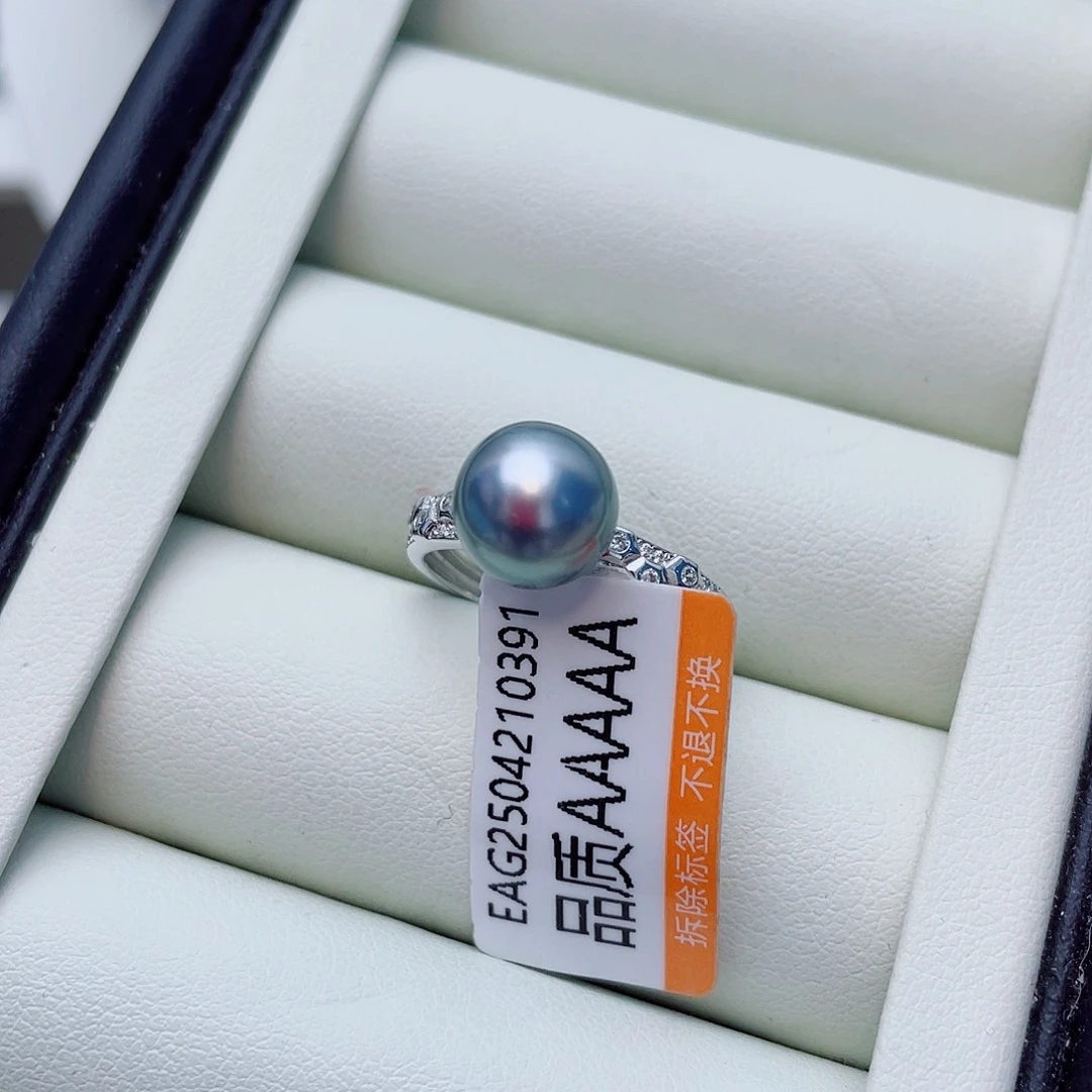戒指银S925镶嵌海水珍珠w57