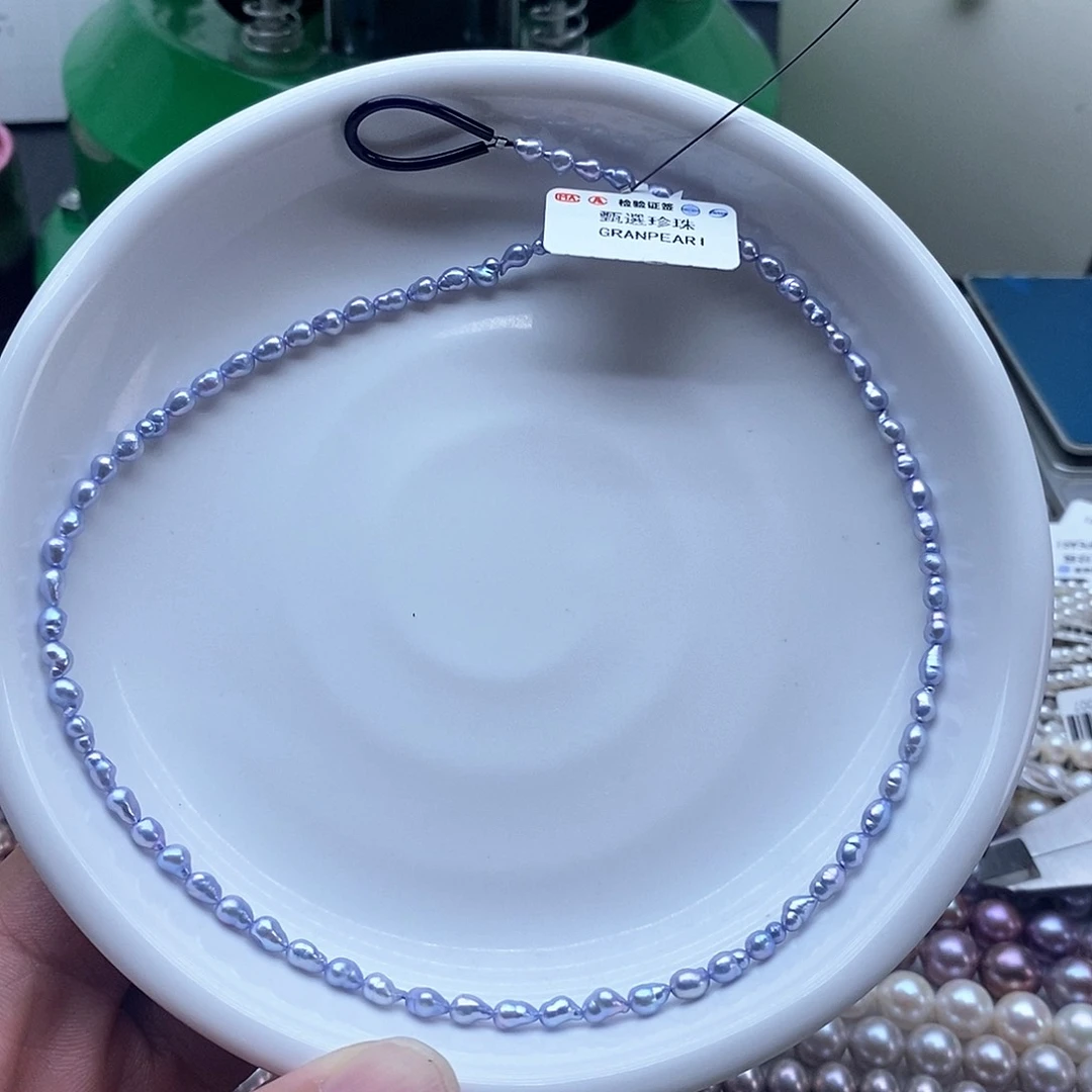 海水珍珠银S925镶嵌颈饰