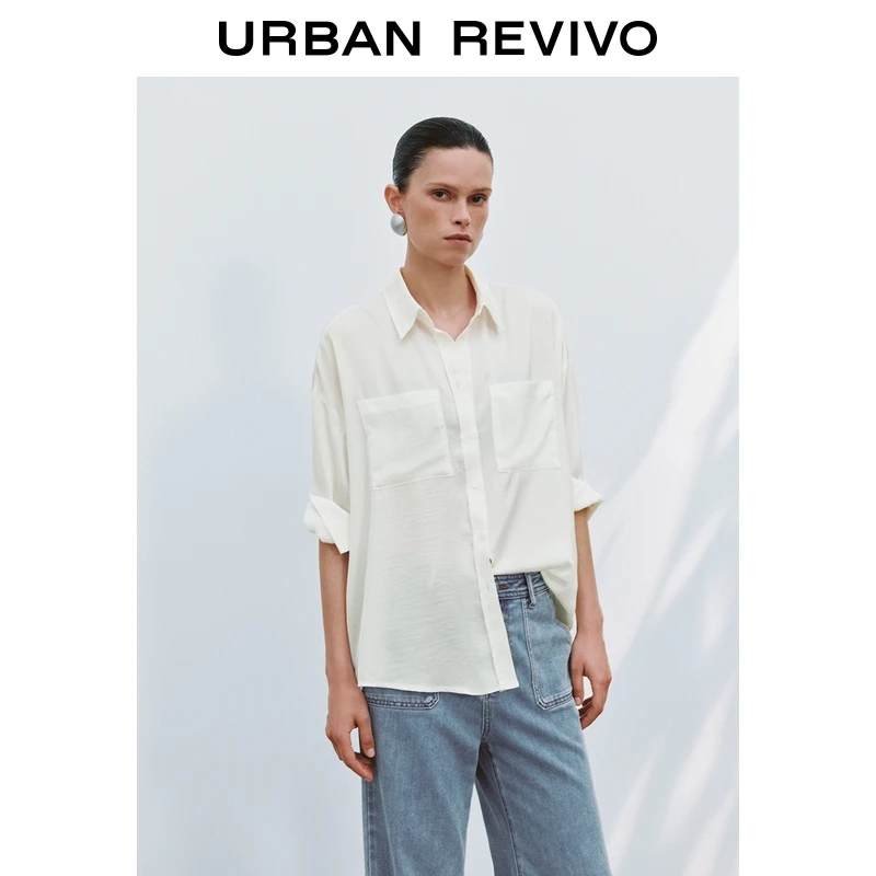 UR2025春季新款女装通勤气质百搭长袖开襟衬衫UWM250056