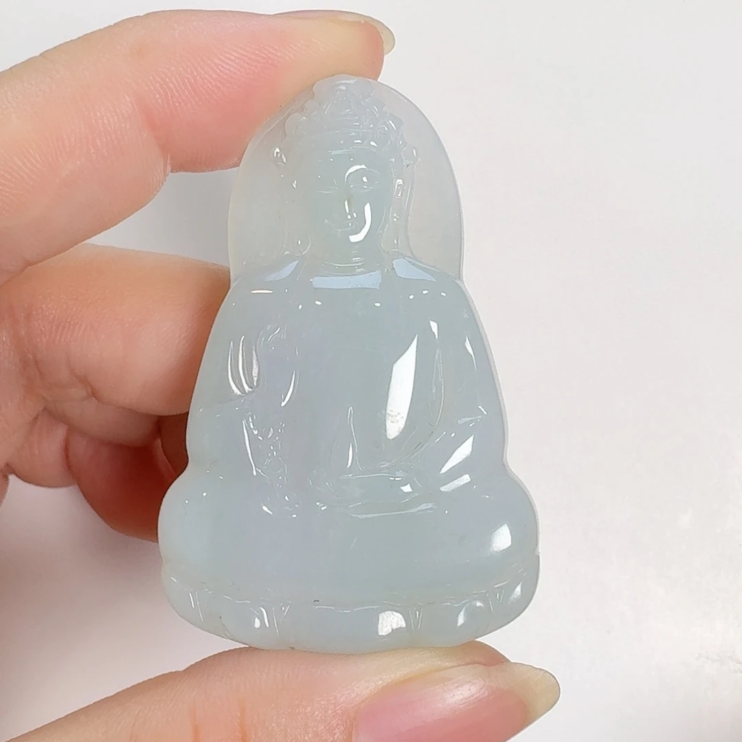 翡翠未镶嵌颈饰素衣观音