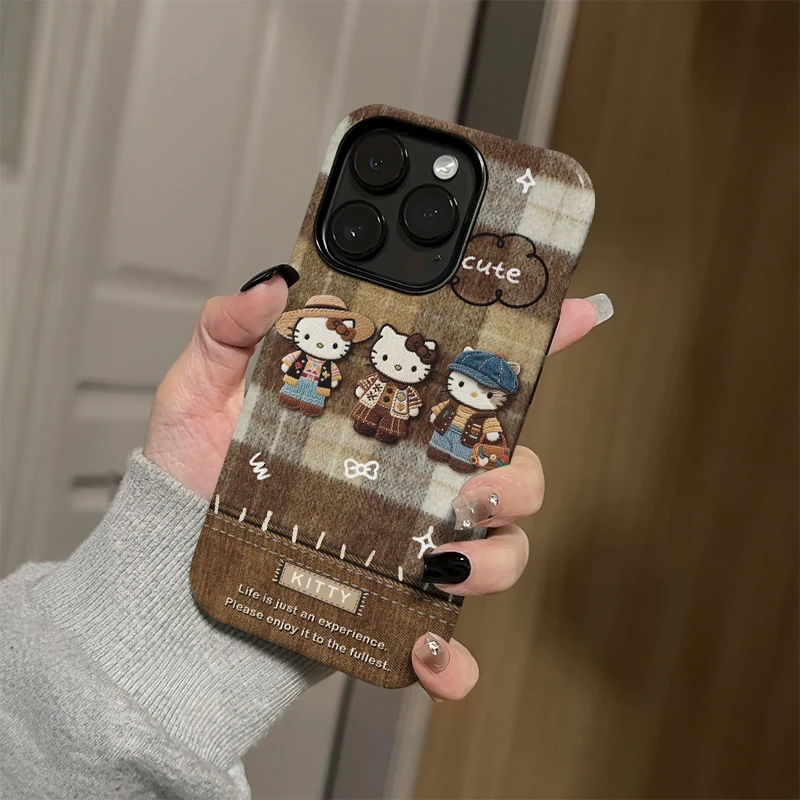 卡通牛仔kt猫适用苹果17pro华为p70菲林二合一手机壳iPhone/16p