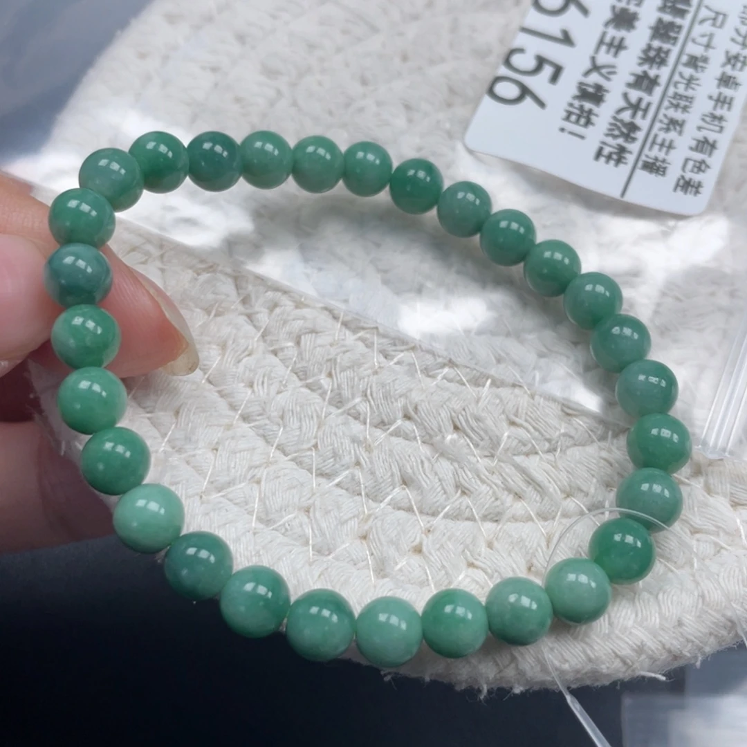 翡翠未镶嵌手链天然A货缅甸翡翠6.4
