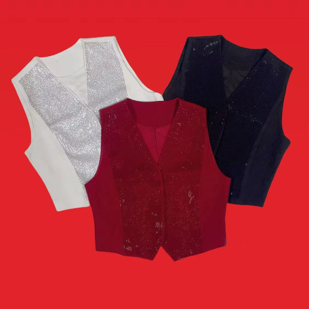 【漫老板】111私服 定制重工烫钻西装马甲