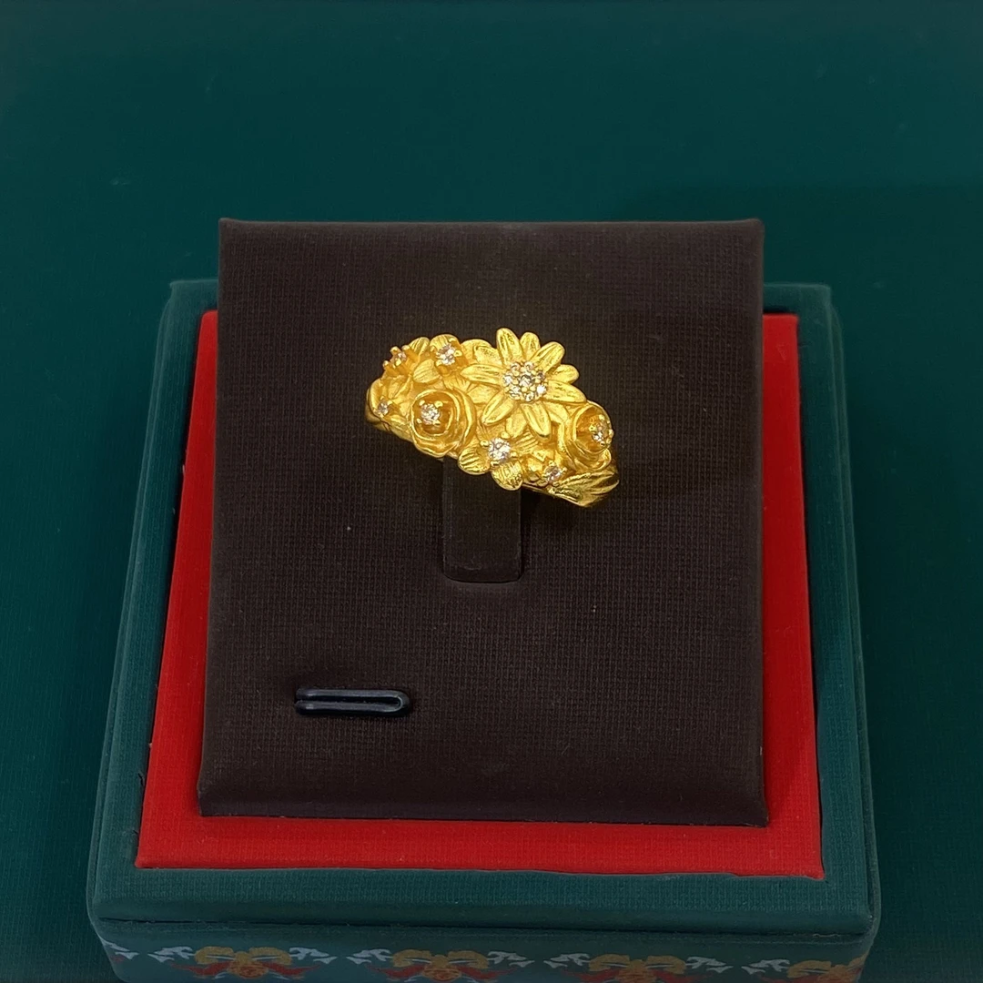 繁花锦簇戒指开口可调节B237