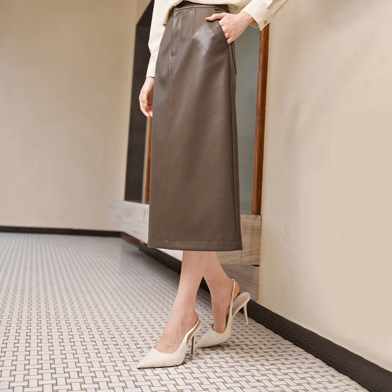 【陈大可】A844264半身裙 香影法式复古高腰半身裙2024冬季新款