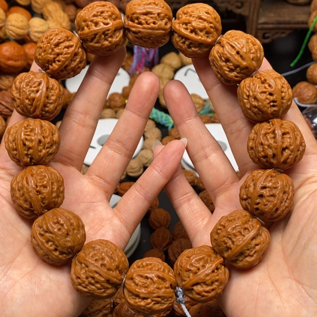 桃核手串麒麟粗筋