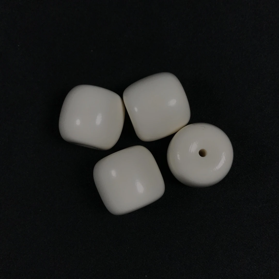 P036只做天然猛犸牙 喇叭孔桶珠约19+*17+mm 单个