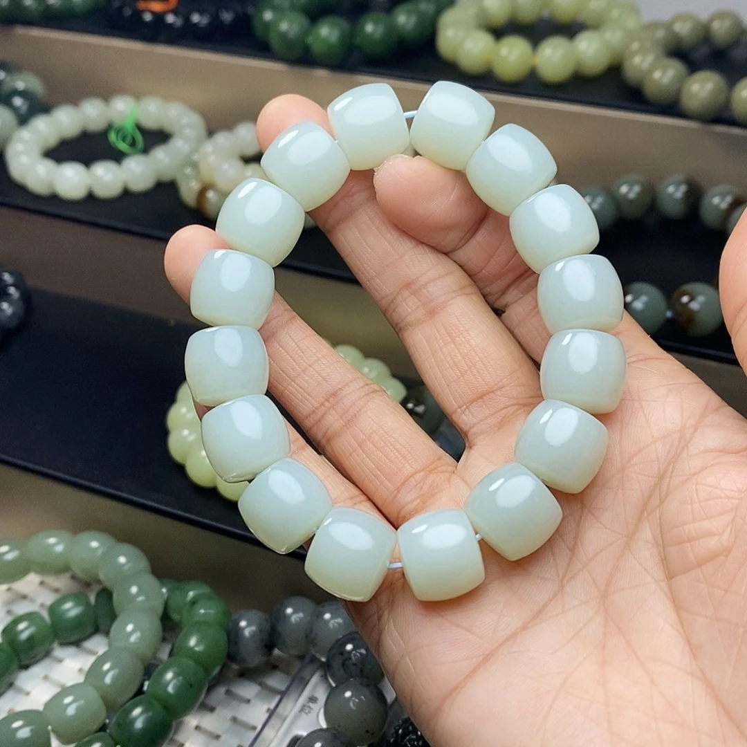 和田玉未镶嵌手链卡14