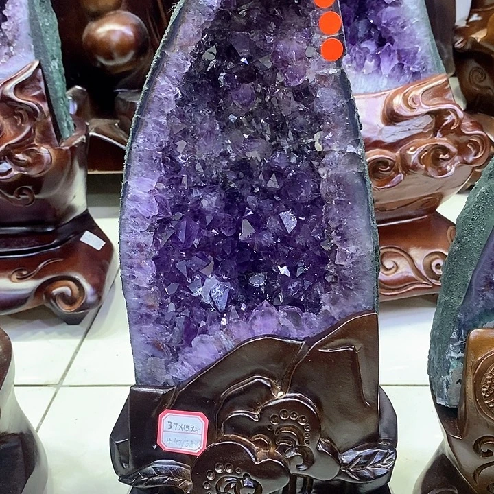 未镶嵌紫晶珠宝半成品