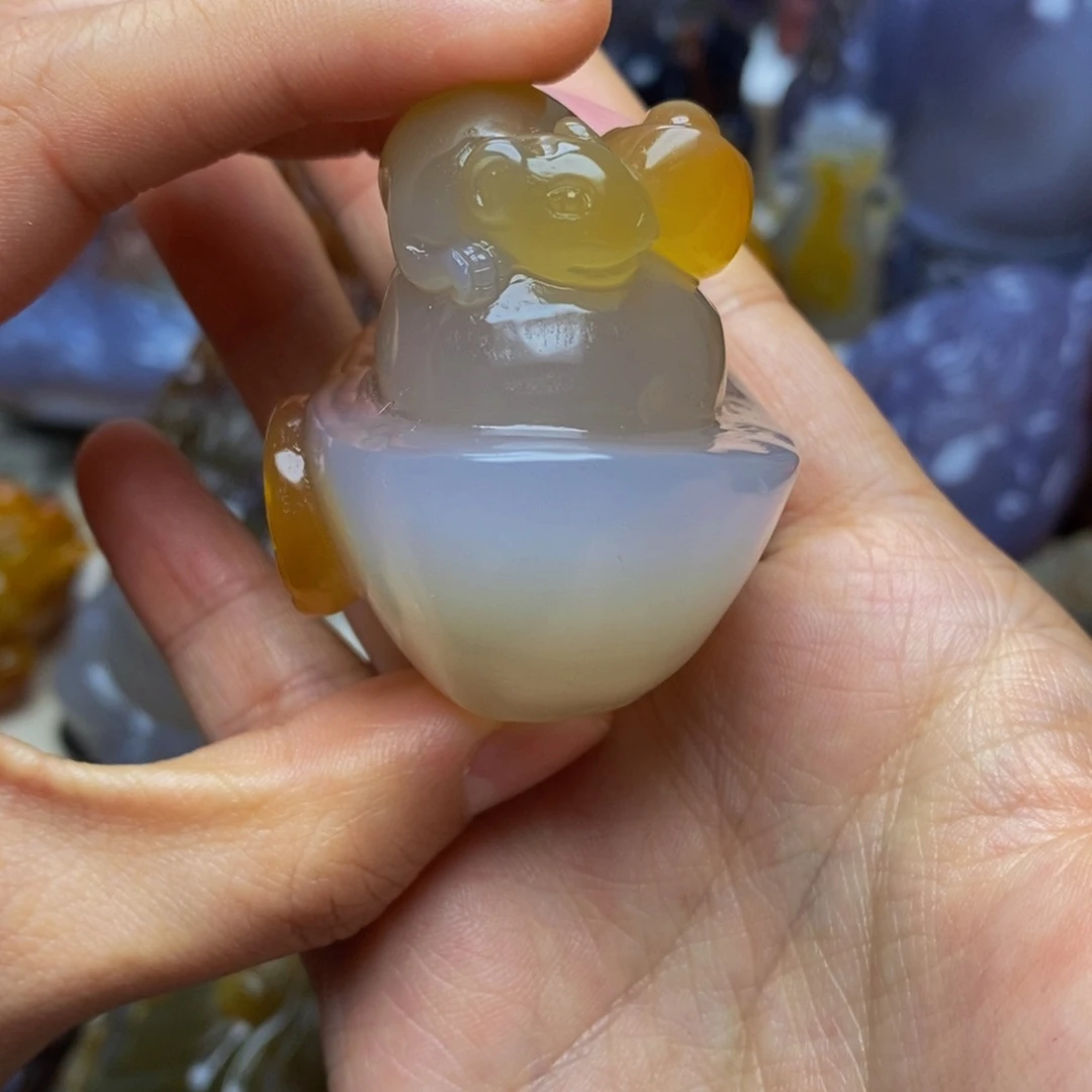 玛瑙/玉髓手把件未镶嵌