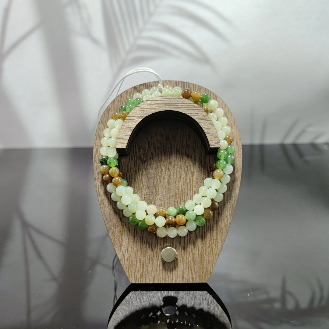 U和田玉多宝圆珠吊坠链（卡5）3158