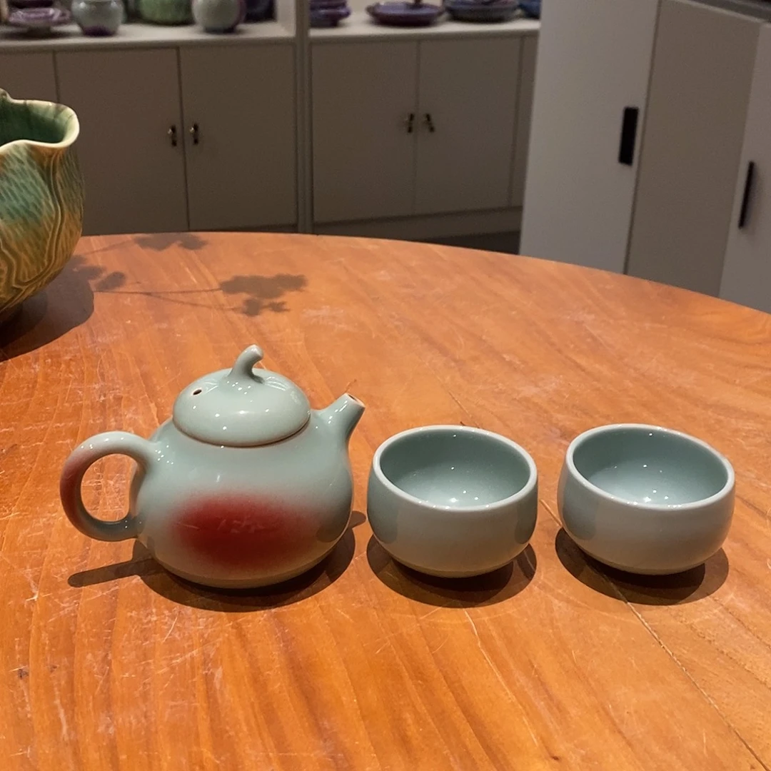 陶梨型壶一壶两杯