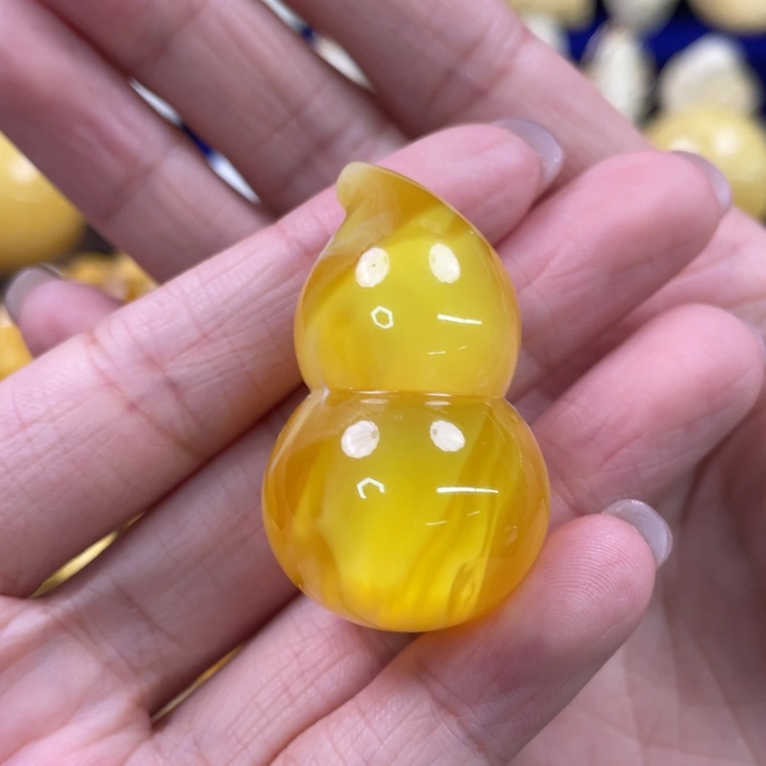未镶嵌蜜蜡裸石琥珀蜜蜡葫芦吊坠
