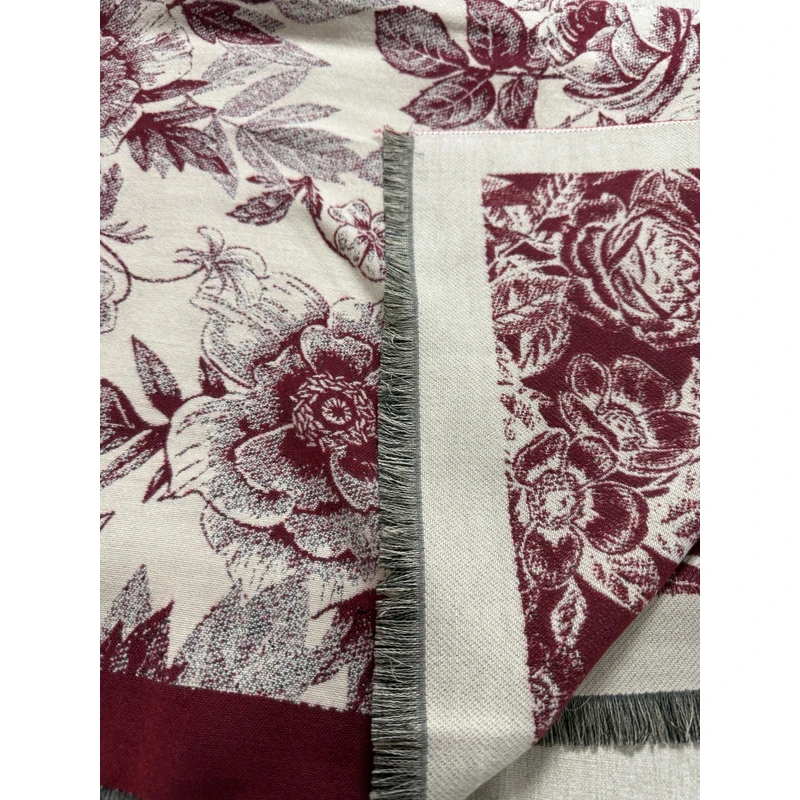 N406【绯蕊缠叶】65*180秋冬季保暖高级丝毛围巾