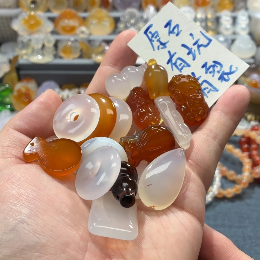 玛瑙/玉髓未镶嵌吊坠(不含链)