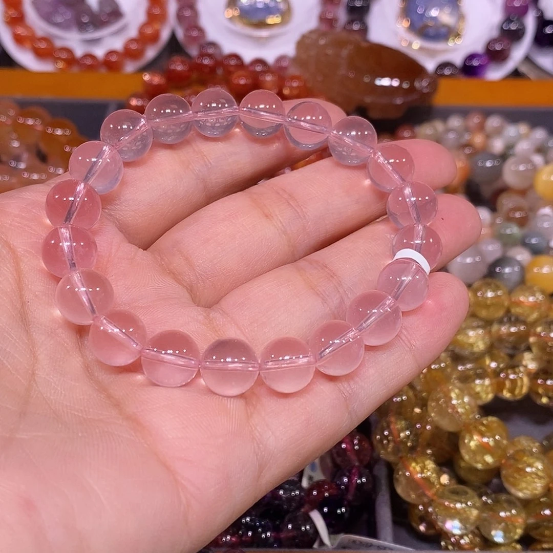 未镶嵌手链水晶粉水晶9