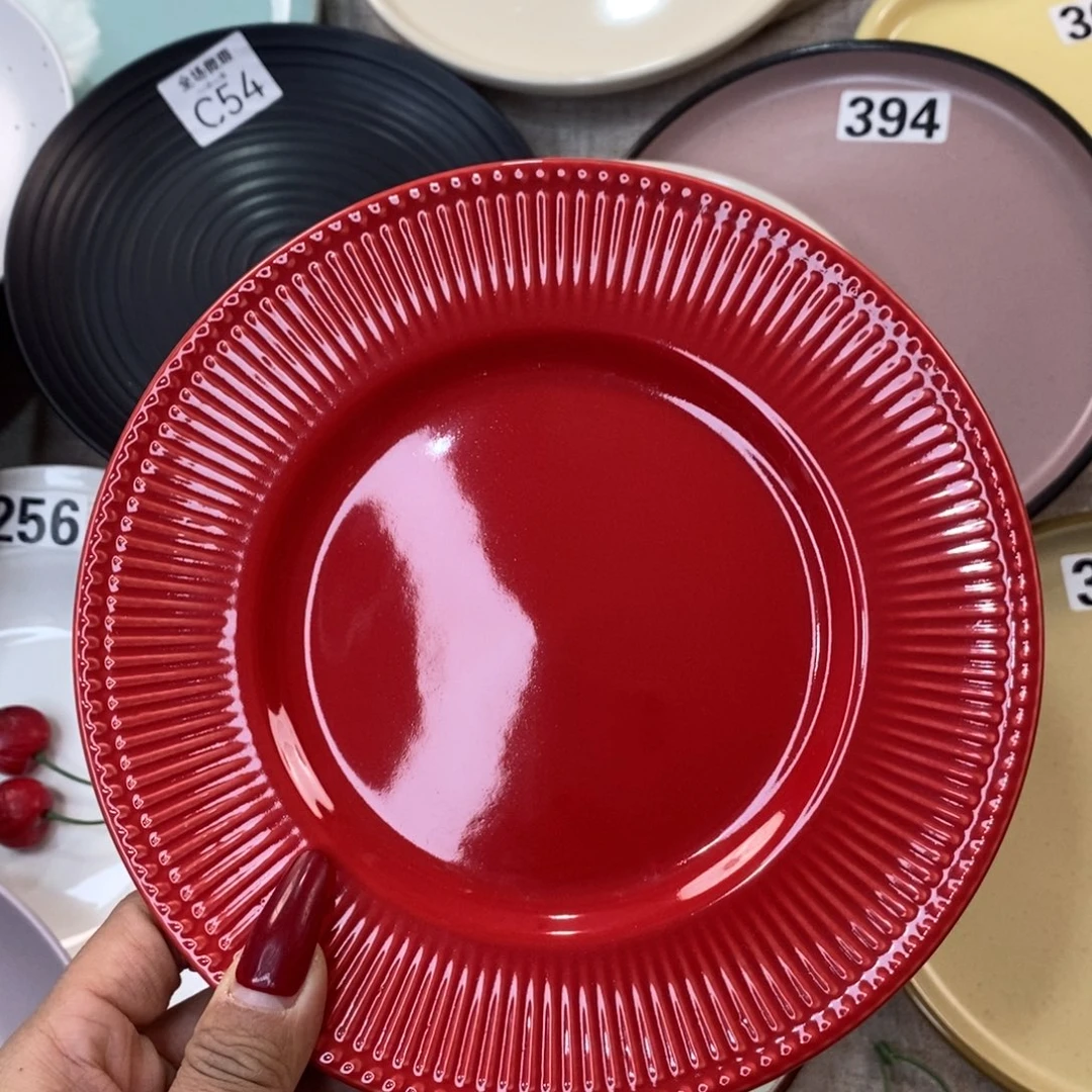 瓷红色*2只微瑕不介意拍