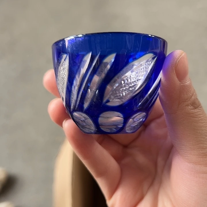 手柄款水晶玻璃微瑕一个