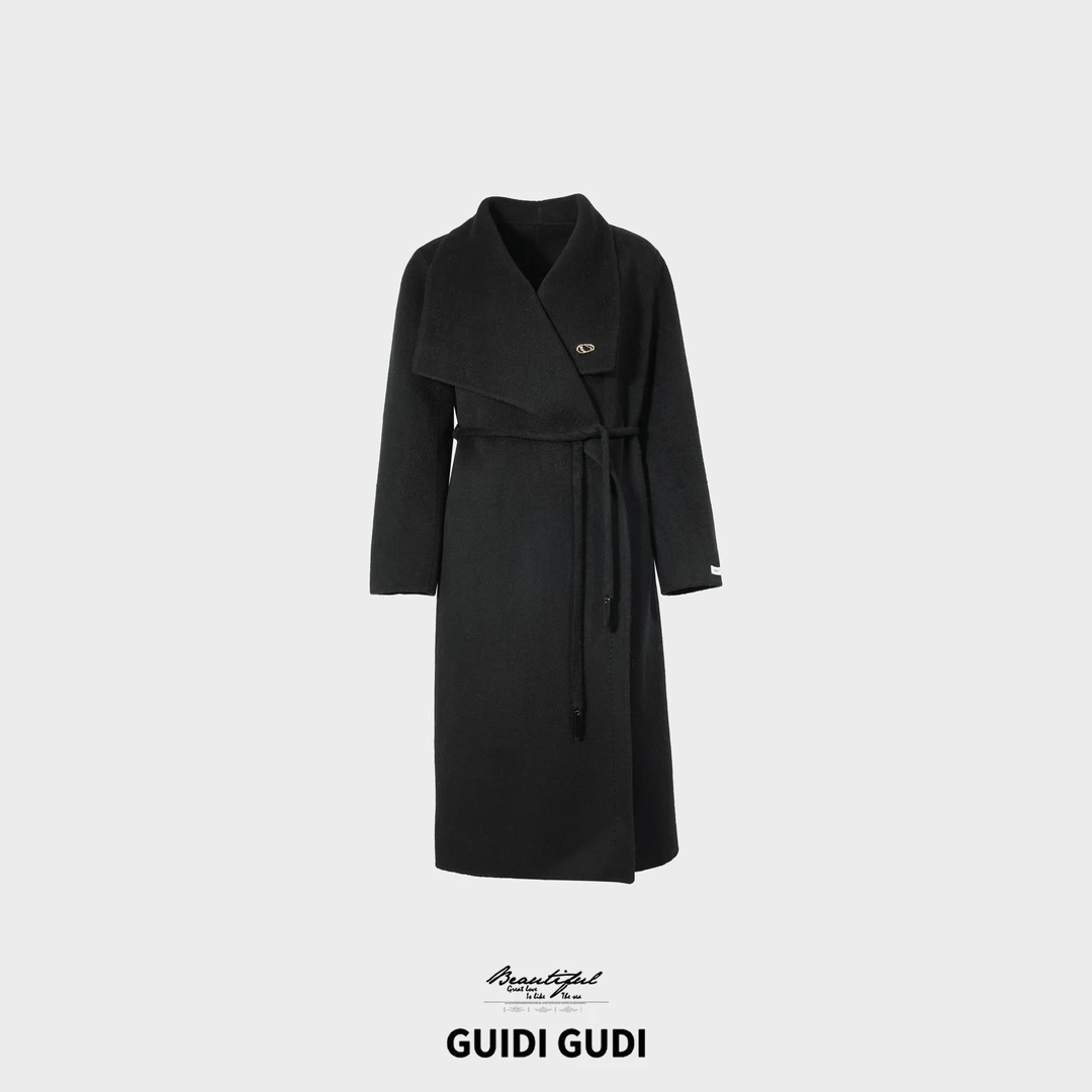 GUIDI GUDI【山林薄雾】秋冬气质百搭大衣外套/黄加蓝