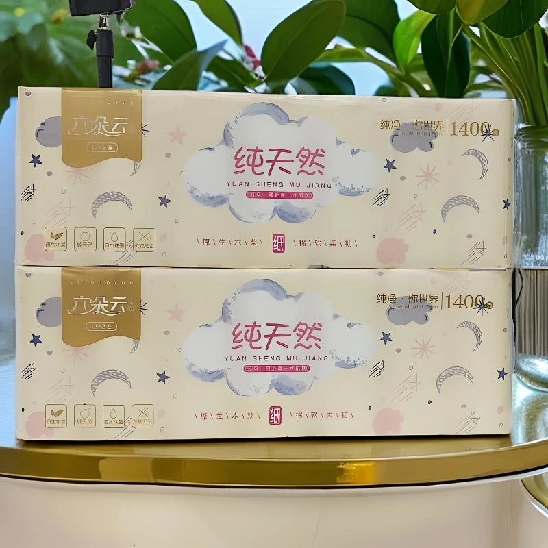 六朵云六朵云1400克纯天然卫生卷纸产品规格：165*140*14卷（五层）