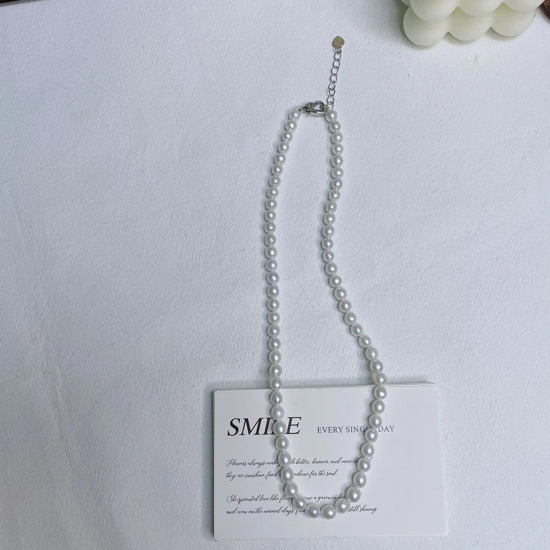天然淡水A288#5-6#时尚白色纯天然淡水100%天然珍珠项链