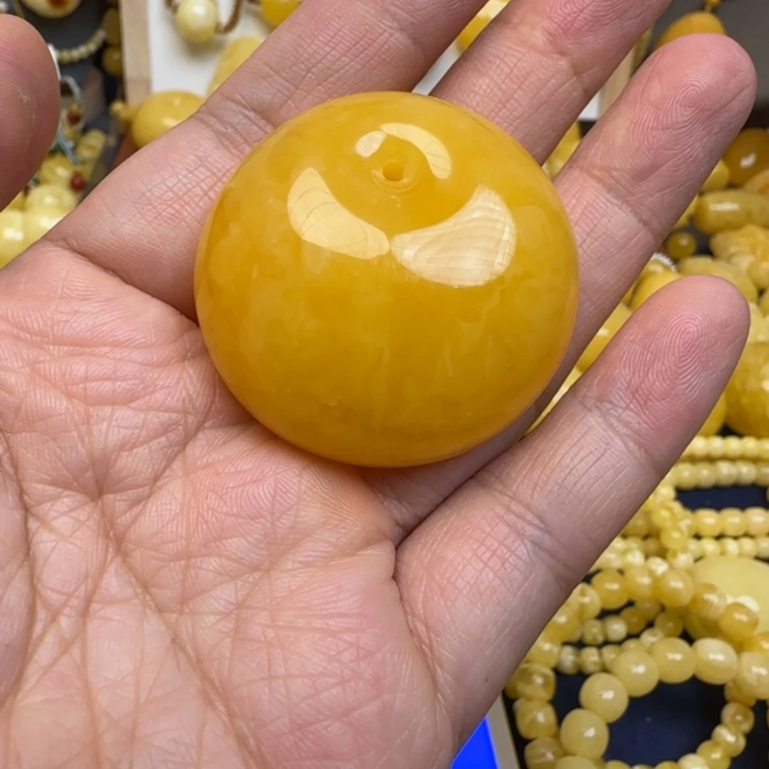 蜜蜡未镶嵌毛衣链天然蜜蜡