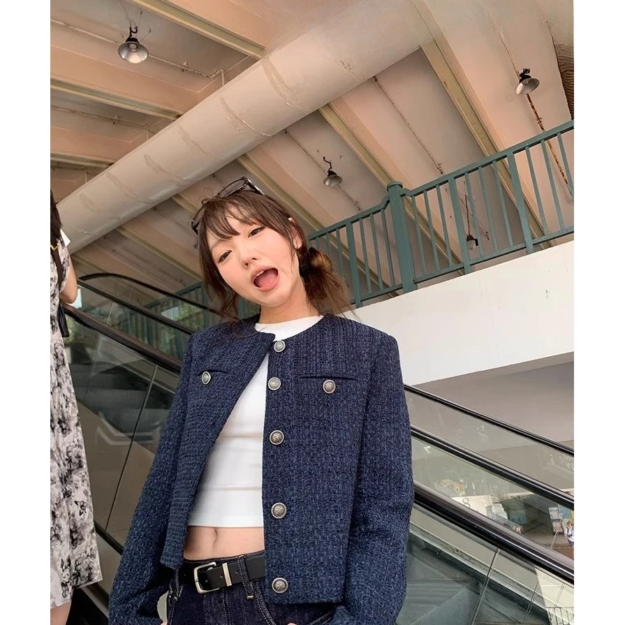 秋冬秋季春秋韩版时尚洋气短款气质复古百搭小香风短外套青年女