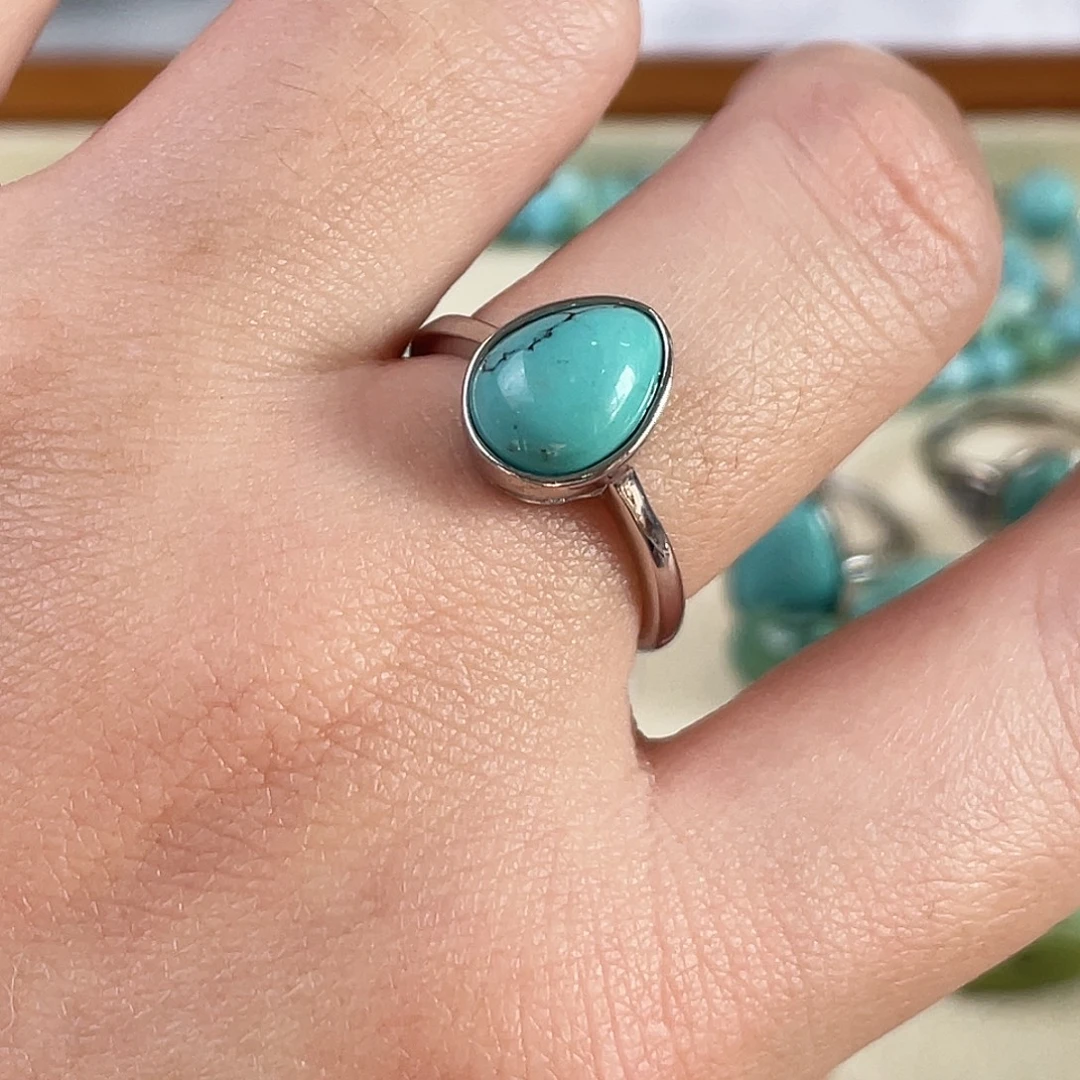 绿松石银S925镶嵌配饰